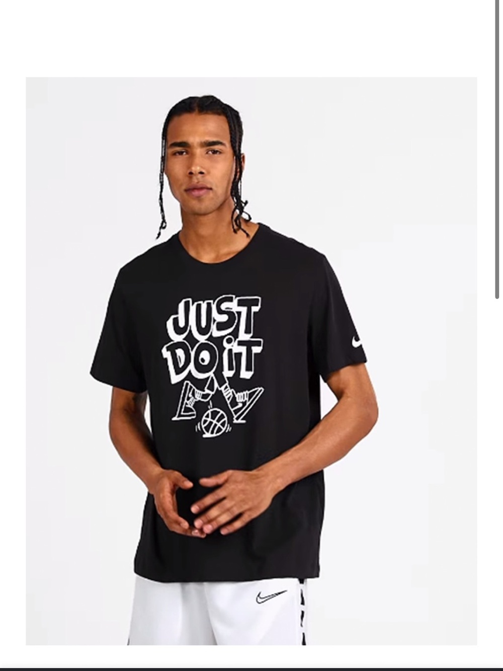 Nike Black Just Do It Graphic Short Sleeve Tee little illustrated basketball sm